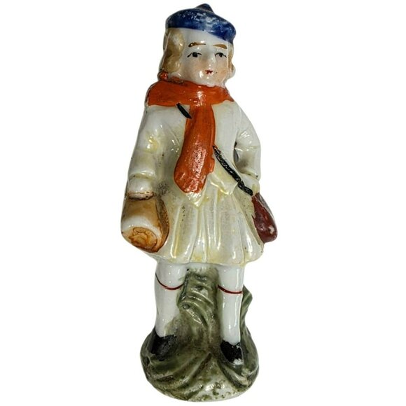 3 Vintage Folk Art Figurines Porcelain Dutch Woman Colonial Man European Japan - Picture 6 of 10